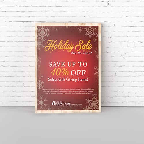 Holiday Sale promotion flyer mockup.